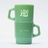 FAR–NEAR Milk Glass Mug